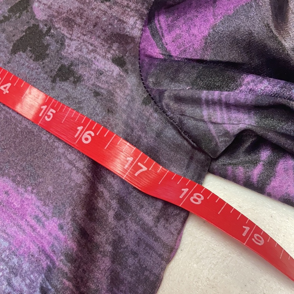Simply Vera by Vera Wang Purple & Black Blouse - Picture 13 of 14